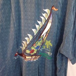 tommy bahama mens button down shirt boat logo